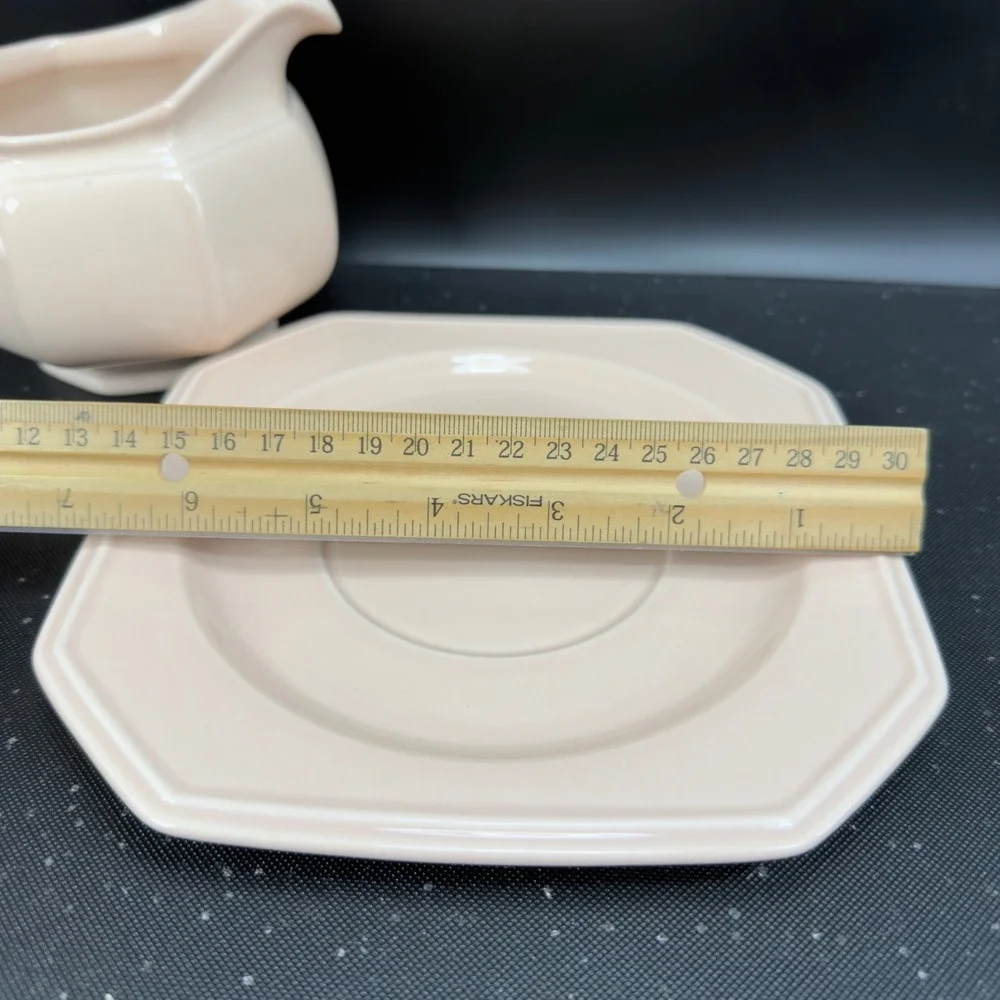 Mikasa English Chintz‎ Peach Bloom Gravy Boat and Underplate Japan Pink Ceramic